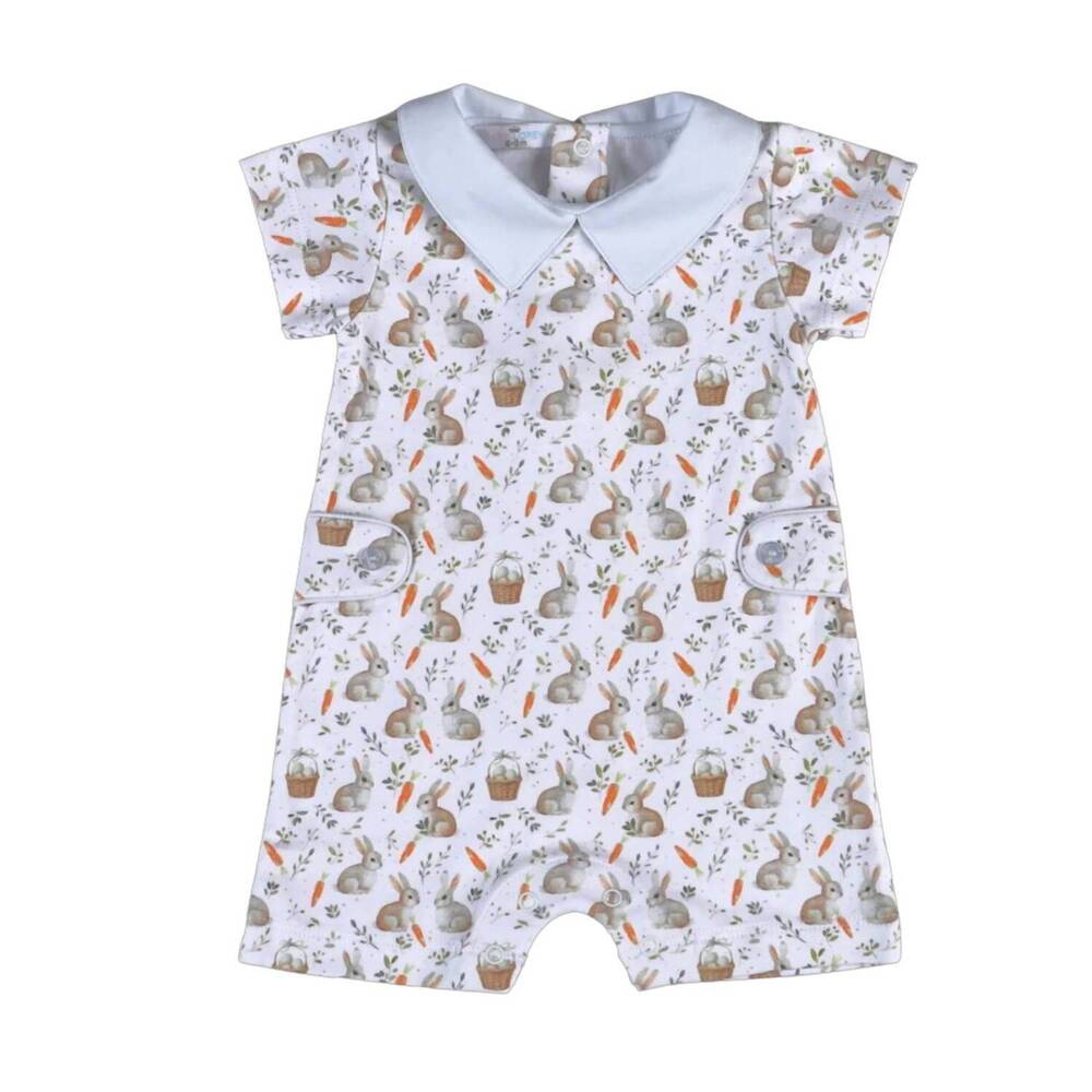 NEW BABY LOREN baby's little hoppers romper in white multi